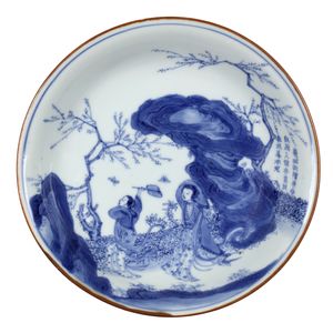 Blue and white dish - Kangxi - Chinese porcelain