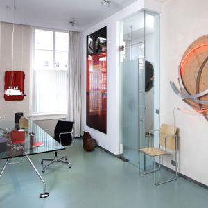 Modern Interior - Glass table Corbusier - LC6 table - Wall object 